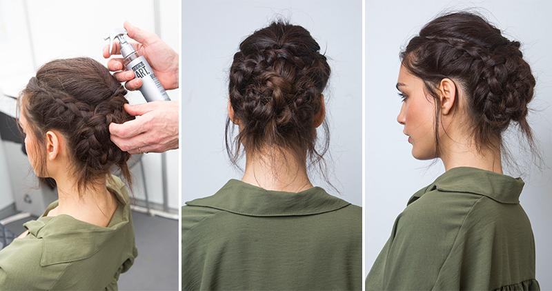 Nuevo Look del día - Recogido a base de varias trenzas de espiga entrecruzadas