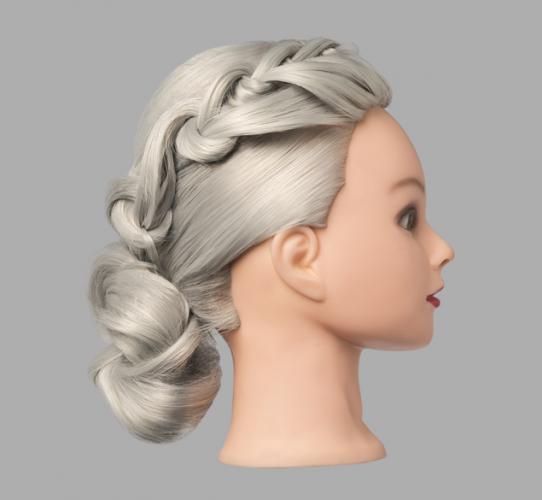 Knotted bun with chain braid details