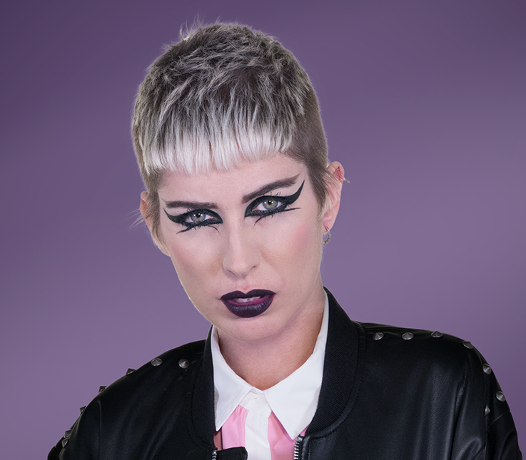 Corte inspiración Skin Punk