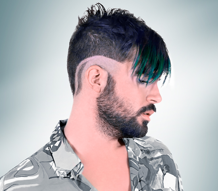 Corte masculino asimétrico y desconectado